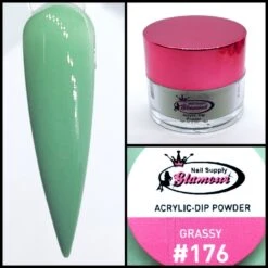 Glamour 2 In 1 Acrylic & Dip Powder GRASSY #176 1/2oz
