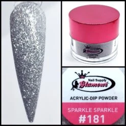 Glamour 2 In 1 Acrylic & Dip Glitter SPARKLE SPARKLE #181 1/2oz