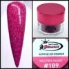 Glamour 2 In 1 Acrylic & Dip Glitter MELTING HEART #189 1/2oz -NAIL BRUSHES Shop G A189 2