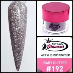 Glamour 2 In 1 Acrylic & Dip Glitter BABY GLITTER #192 1/2oz