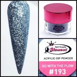 Glamour 2 In 1 Acrylic & Dip Glitter GO WITH THE FLOW #193 1/2oz