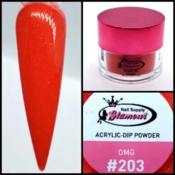 Glamour 2 In 1 Acrylic & Dip Glitter OMG #203 1/2oz