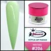 Glamour 2 In 1 Acrylic & Dip Glitter MINTING #206 1/2oz -NAIL BRUSHES Shop G A206 2
