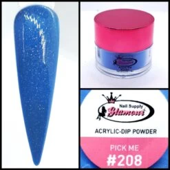 Glamour 2 In 1 Acrylic & Dip Glitter PICK ME #208 1/2oz