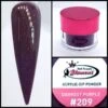 Glamour 2 In 1 Acrylic & Dip Glitter DARKEST PURPLE #209 1/2oz -NAIL BRUSHES Shop G A209 2