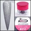 Glamour 2 In 1 Acrylic & Dip Glitter SILVER PLATING #212 1/2oz -NAIL BRUSHES Shop G A212 2