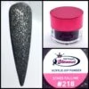 Glamour 2 In 1 Acrylic & Dip Glitter STARS FALLING #218 1/2oz -NAIL BRUSHES Shop G A218 2