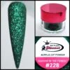 Glamour 2 In 1 Acrylic & Dip Glitter RAINING IN THE FOREST #228 1/2oz -NAIL BRUSHES Shop G A228 2