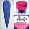 Glamour 2 In 1 Acrylic & Dip Glitter PASSIONATE BLUE #229 1/2oz -NAIL BRUSHES Shop G A229 2
