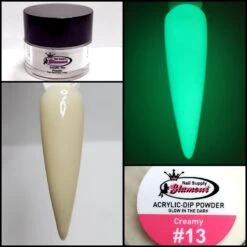 Glamour 2 In 1 Acrylic & Dip GLOW "CREAMY" #13 1/2oz