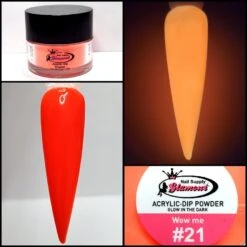 Glamour 2 In 1 Acrylic & Dip GLOW "WOW ME" #21 1/2oz