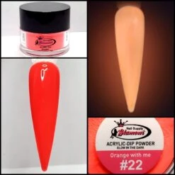 Glamour 2 In 1 Acrylic & Dip GLOW "ORANGE WITH ME" #22 1/2oz