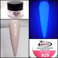 Glamour 2 In 1 Acrylic & Dip GLOW "POLO D ROSA" #29 1/2oz