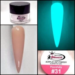 Glamour 2 In 1 Acrylic & Dip GLOW "PEACEFULLY" #31 1/2oz