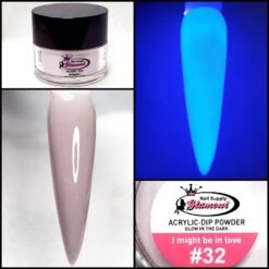 Glamour 2 In 1 Acrylic & Dip GLOW "I MIGHT BE IN LOVE" #32 1/2oz