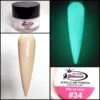 Glamour 2 In 1 Acrylic & Dip GLOW "SILK ALL OVER" #34 1/2oz -NAIL BRUSHES Shop GD A34 2