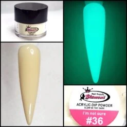 Glamour 2 In 1 Acrylic & Dip GLOW "IM NOT SURE" #36 1/2oz