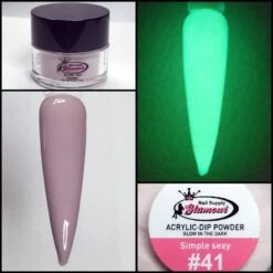 Glamour 2 In 1 Acrylic & Dip GLOW "SIMPLE SEXY" #41 1/2oz