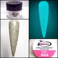 Glamour 2 In 1 Acrylic & Dip GLOW "SUGAR" #44 1/2oz