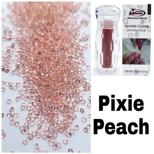 Glamour Crystal Pixie ( PEACH ) # 7 -NAIL BRUSHES Shop NSG gCp 7 2