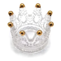 Crown Glass Dappen Dish (Gold)