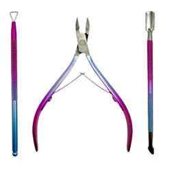 Rainbow Cuticle NIPPER / Cuticle PUSHER ( 3pc SET )
