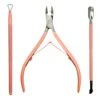 PINK Cuticle NIPPER / Cuticle PUSHER ( 3pc SET ) -NAIL BRUSHES Shop NT 240 2