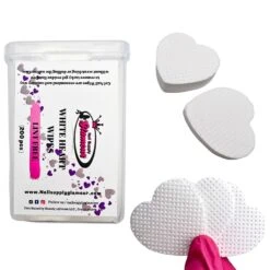 HEART LINT-FREE Nail Wipes (white) 200 Pcs